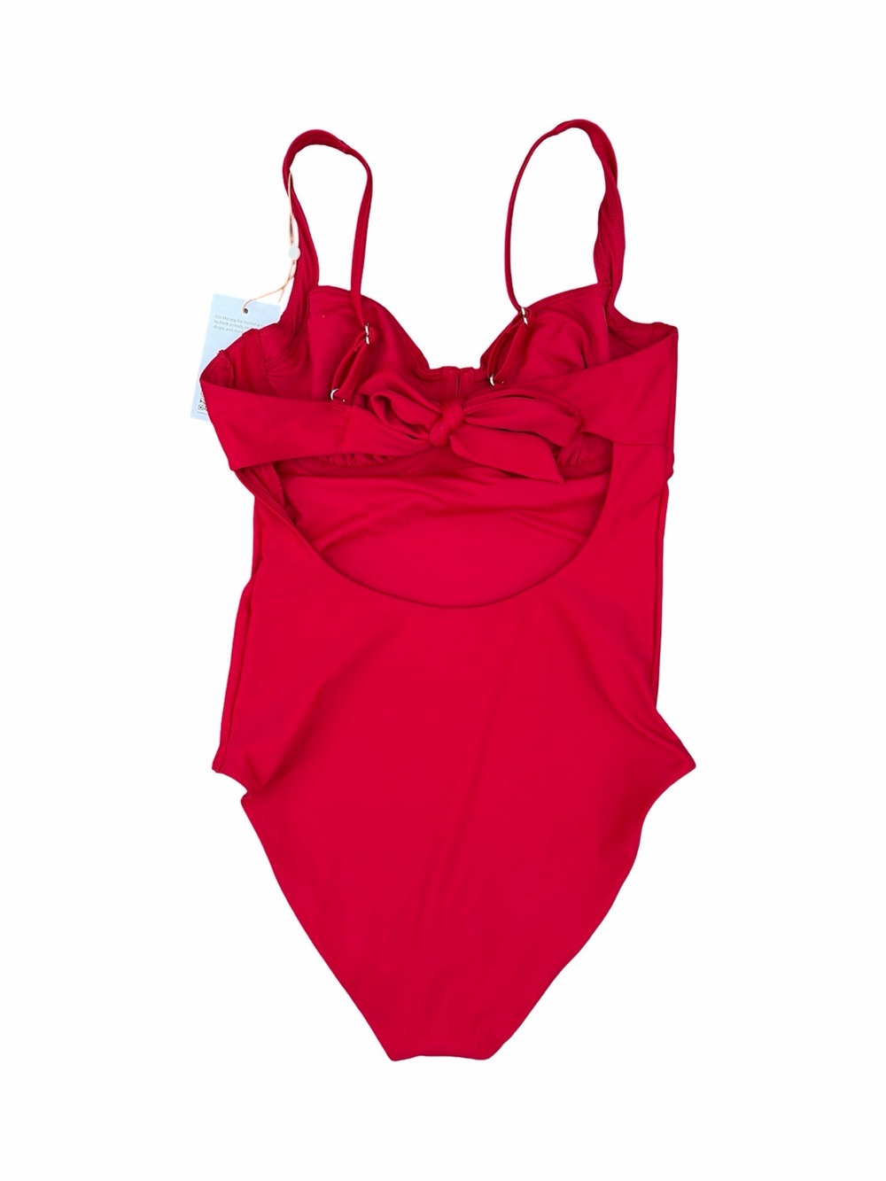 Quince Italian Underwire Red Structured One-Piece Swimsuit Size Medium NWT - Picture 6 of 13